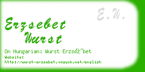 erzsebet wurst business card